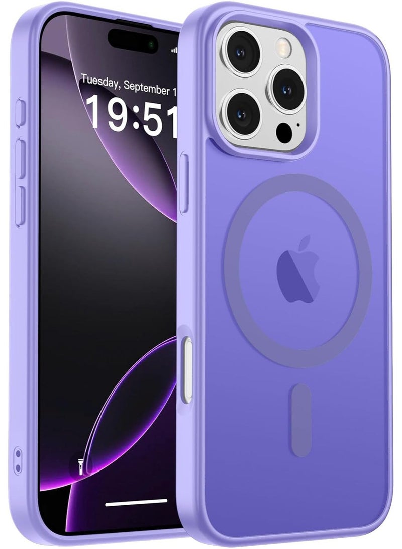 ACLIX Magnetic Case for iPhone 16 Pro Max [Shockproof & Slim] Matte Transparent Hard Back Cover with high-Grade Protection | Light Purple - Image 1